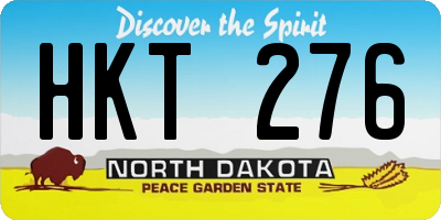 ND license plate HKT276