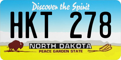 ND license plate HKT278