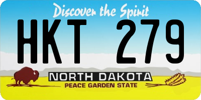 ND license plate HKT279