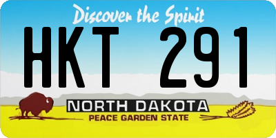 ND license plate HKT291