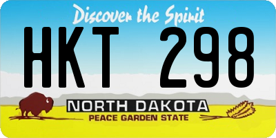 ND license plate HKT298