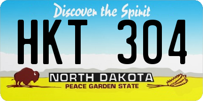 ND license plate HKT304