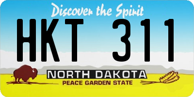 ND license plate HKT311