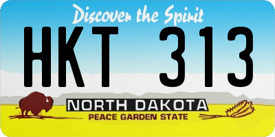 ND license plate HKT313