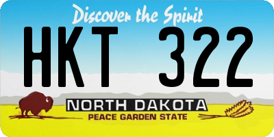 ND license plate HKT322