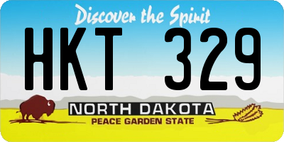 ND license plate HKT329