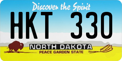 ND license plate HKT330