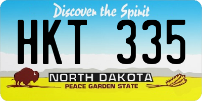 ND license plate HKT335
