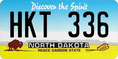 ND license plate HKT336