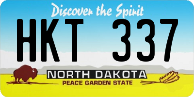 ND license plate HKT337