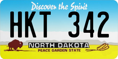 ND license plate HKT342
