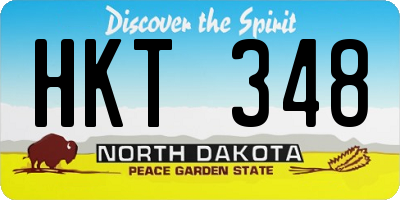 ND license plate HKT348