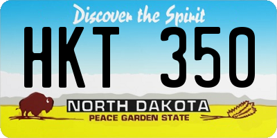 ND license plate HKT350
