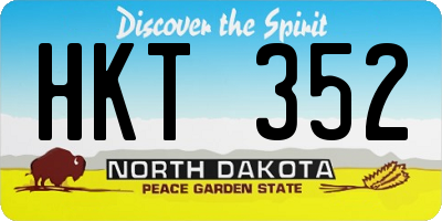 ND license plate HKT352