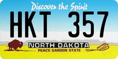 ND license plate HKT357
