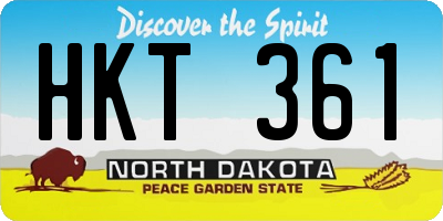 ND license plate HKT361