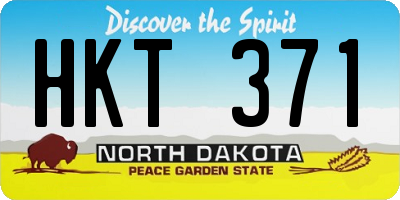 ND license plate HKT371