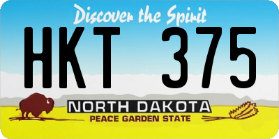 ND license plate HKT375