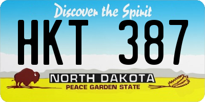ND license plate HKT387