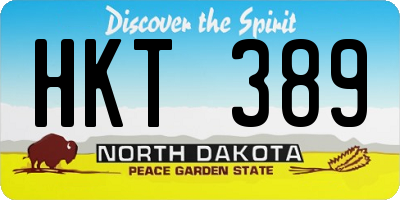 ND license plate HKT389