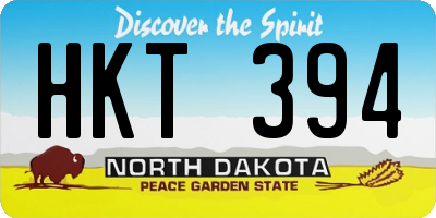 ND license plate HKT394