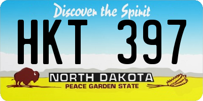 ND license plate HKT397