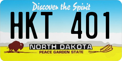 ND license plate HKT401