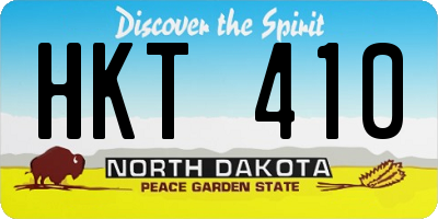 ND license plate HKT410