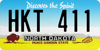 ND license plate HKT411