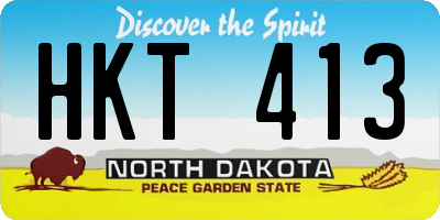 ND license plate HKT413