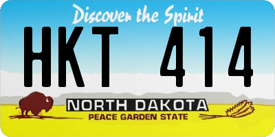 ND license plate HKT414