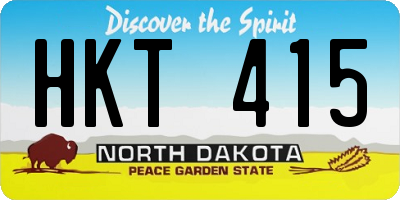 ND license plate HKT415