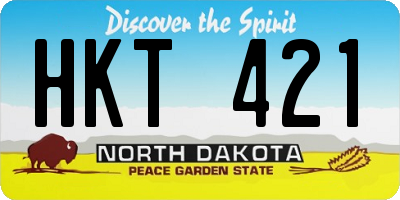 ND license plate HKT421