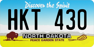 ND license plate HKT430