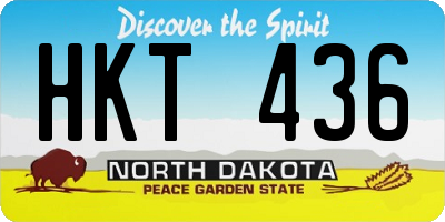 ND license plate HKT436