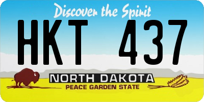 ND license plate HKT437