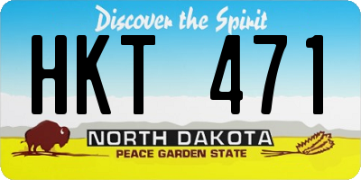 ND license plate HKT471