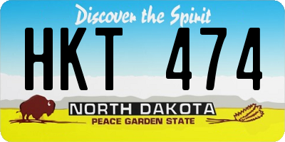 ND license plate HKT474