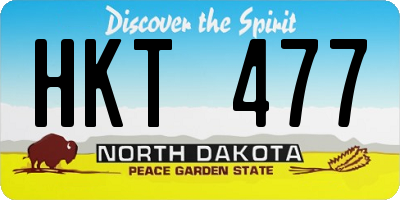 ND license plate HKT477