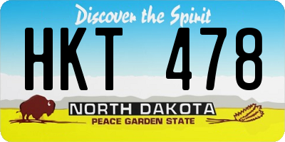 ND license plate HKT478