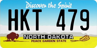 ND license plate HKT479