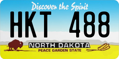 ND license plate HKT488