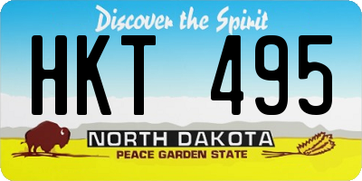 ND license plate HKT495