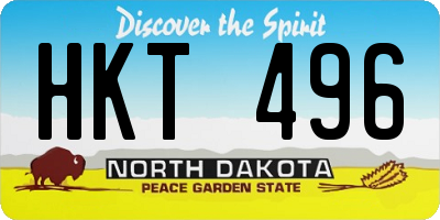 ND license plate HKT496