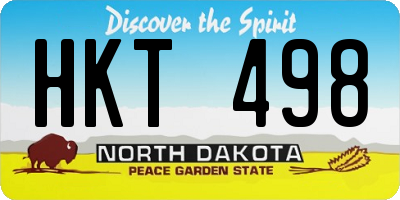 ND license plate HKT498