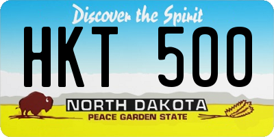 ND license plate HKT500