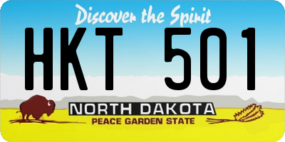 ND license plate HKT501