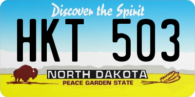 ND license plate HKT503