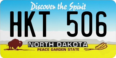 ND license plate HKT506