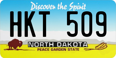 ND license plate HKT509